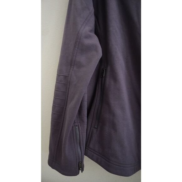 Athleta S252-0042 Women's Sz 2XL Purple Asymmetrical Full Zip Moto Jacket - Picture 6 of 12